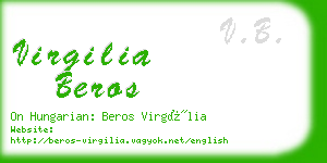 virgilia beros business card